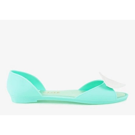 Zöld meliski gumi balerinák szívvel KM121-14 1