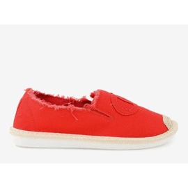 Piros felcsúsztatható espadrilles XY2618-4 1
