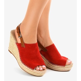 Piros ék szandál KA-20 espadrilles 1
