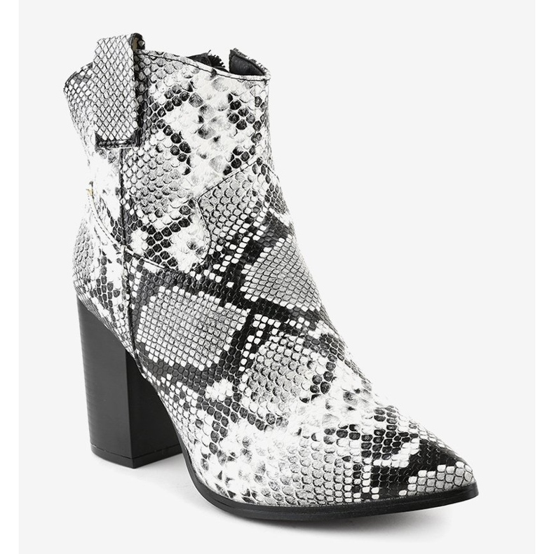 Fekete bokacsizma az YL20-1 kígyóoszlopon fehér szürke 1