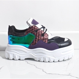 Fekete divatos sportcipők R-458 1