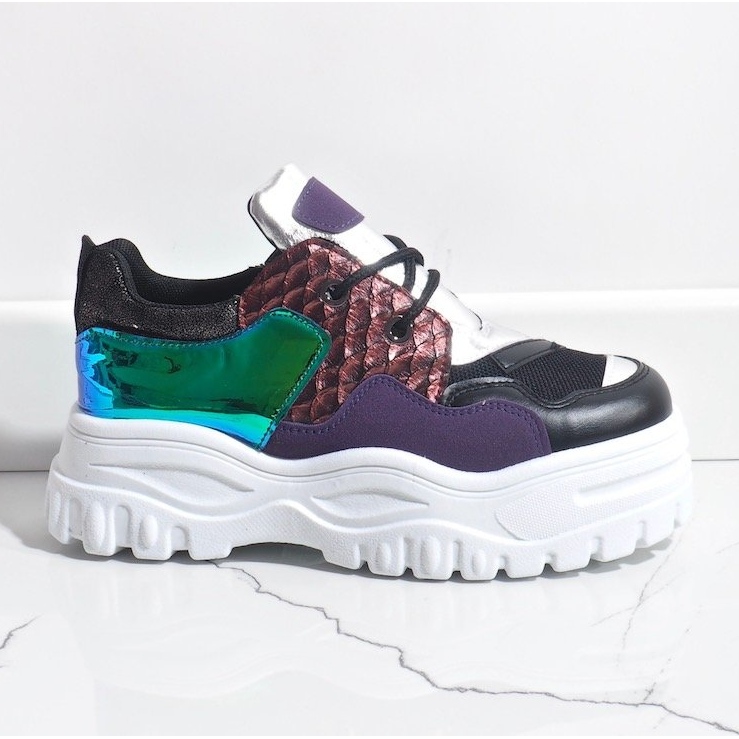 Fekete divatos sportcipők R-458 1