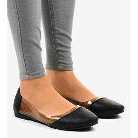 Fekete átlátszó balerinák B01-1A 1