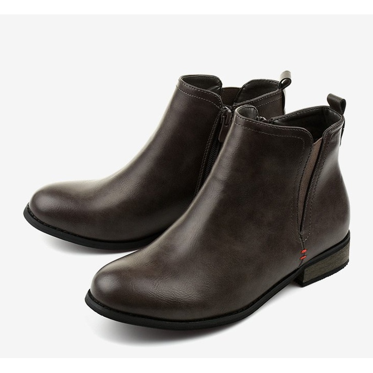 Szürke szigetelésű csizma Simplegleam cipzárral 1