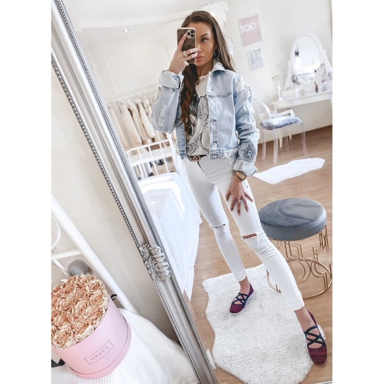 Rózsaszín szövet balerinák LD8E07 sötétkék 1