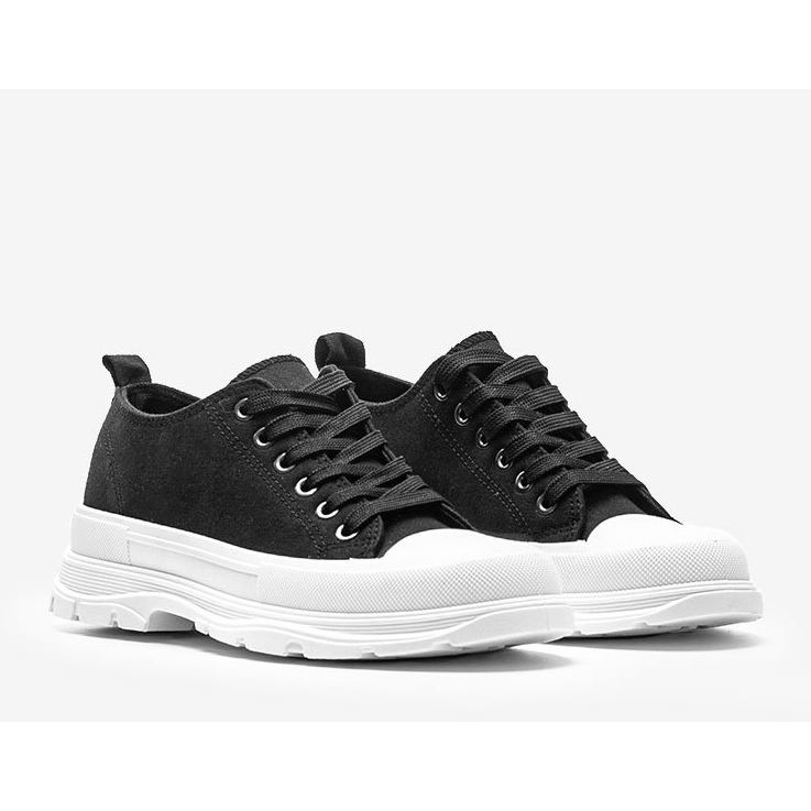 Fekete cipők vaskos Alyssa talpon 1