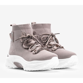 Bézs színű Elisa zokni cipők 1