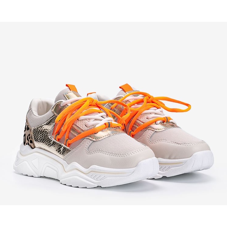 Bézs színű cipők, Jan állatmotívummal 1