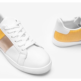 Haille pasztell fehér és sárga cipők 1
