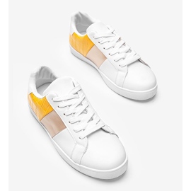 Haille pasztell fehér és sárga cipők 3