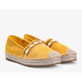 Mustáros espadrilles tengeri oldali héjjal sárga 1