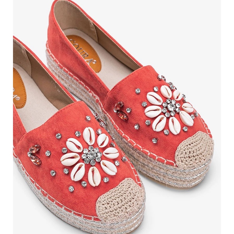 Narancssárga espadrillák Mrs Nicki vaskos talpán 1