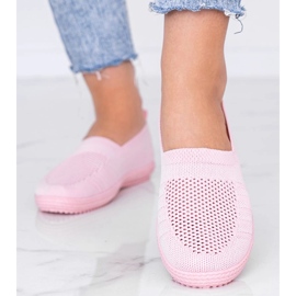 Mély rózsaszín cipők Slip On áttört 1