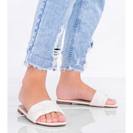 Bézs papucs fonott Irén felsőrésszel 1