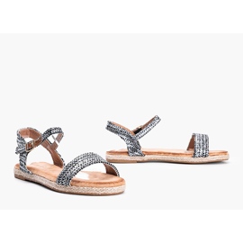 Baleria fekete és ezüst női szandál 1