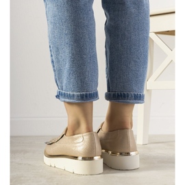 Felcsúsztatható ezüst cipő GF-FD9 csapokkal aranysárga 2