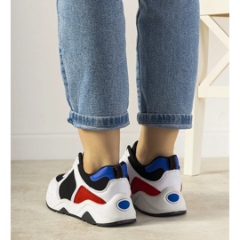 BM Fekete -fehér cipők színes edzőbetétekkel 1