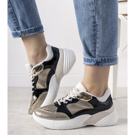 Arany cipők magas talppal Rude fekete 1