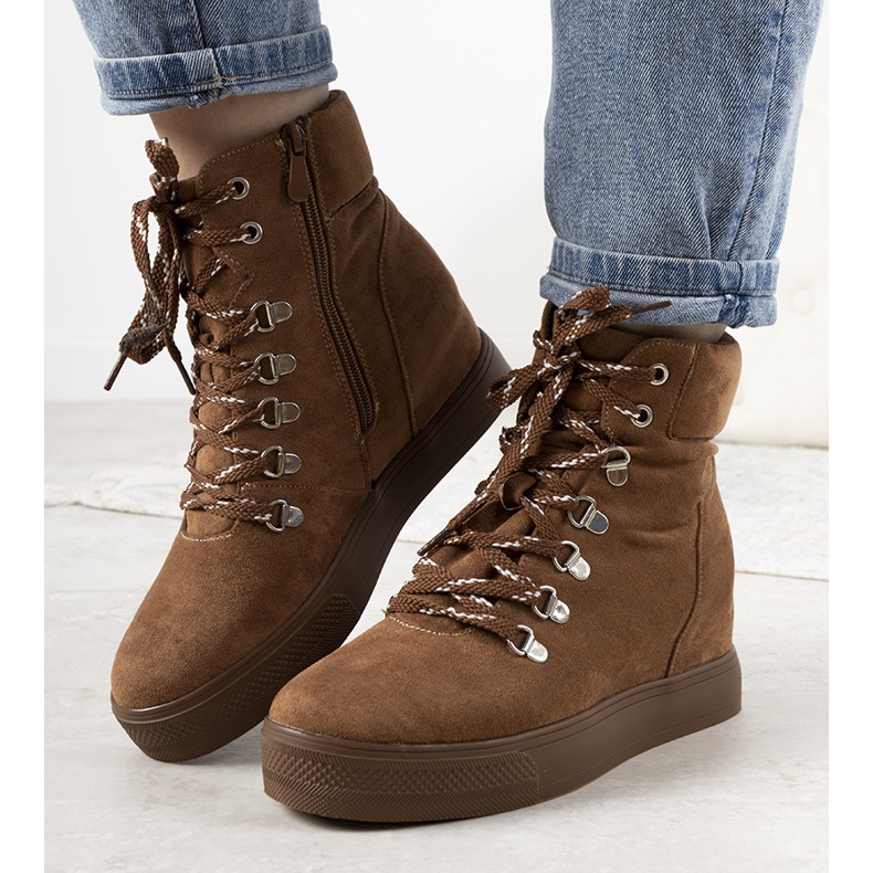 Carmona téli tevés cipők barna 1