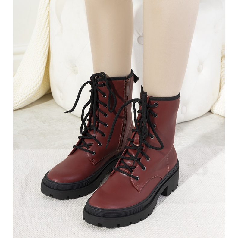 Hőszigetelt csizma vastag Dena talpon barna 1