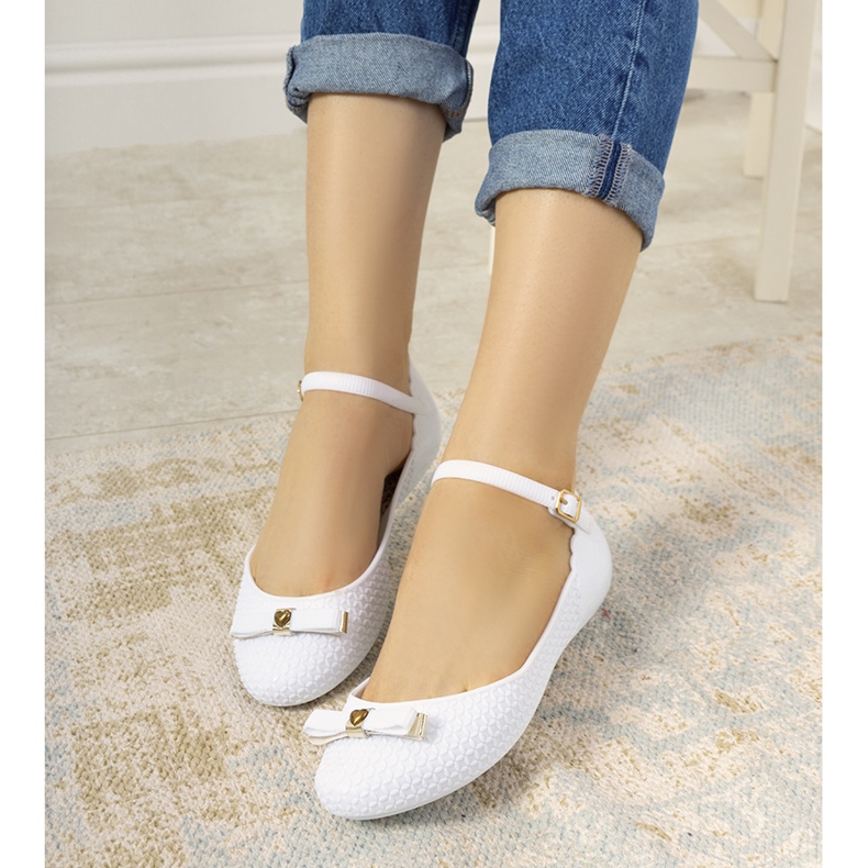 Heather női fehér balerinák 1