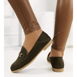 Zöld Aniria lapos sarkú naplopók khaki 1