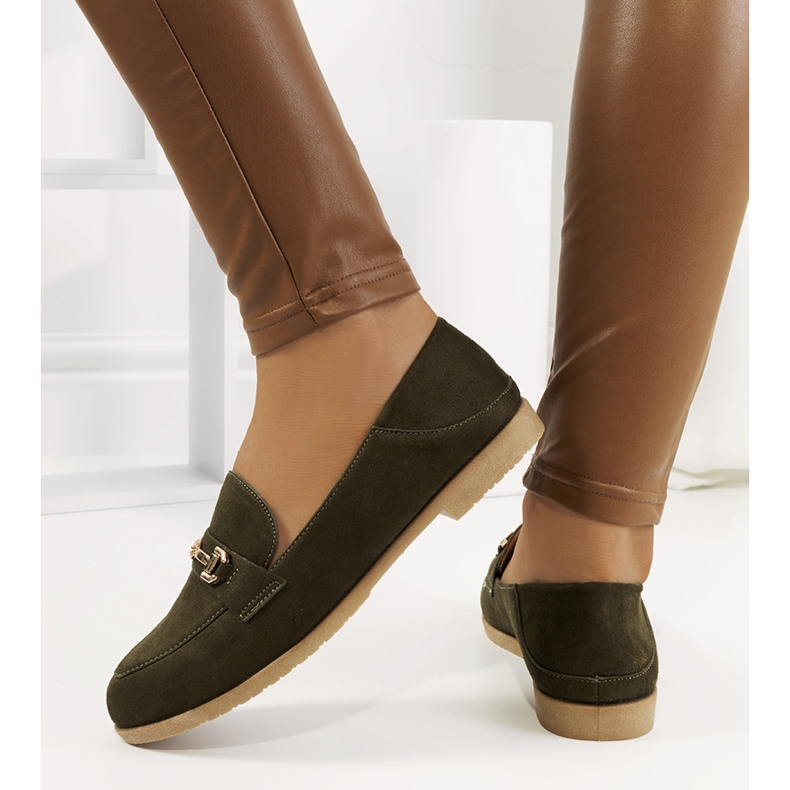 Zöld Aniria lapos sarkú naplopók khaki 1