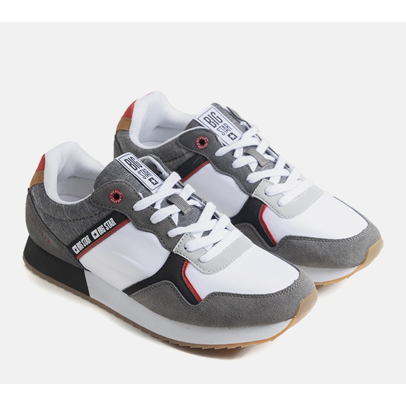 Fehér és szürke férfi Big Star tornacipő JJ174147 1