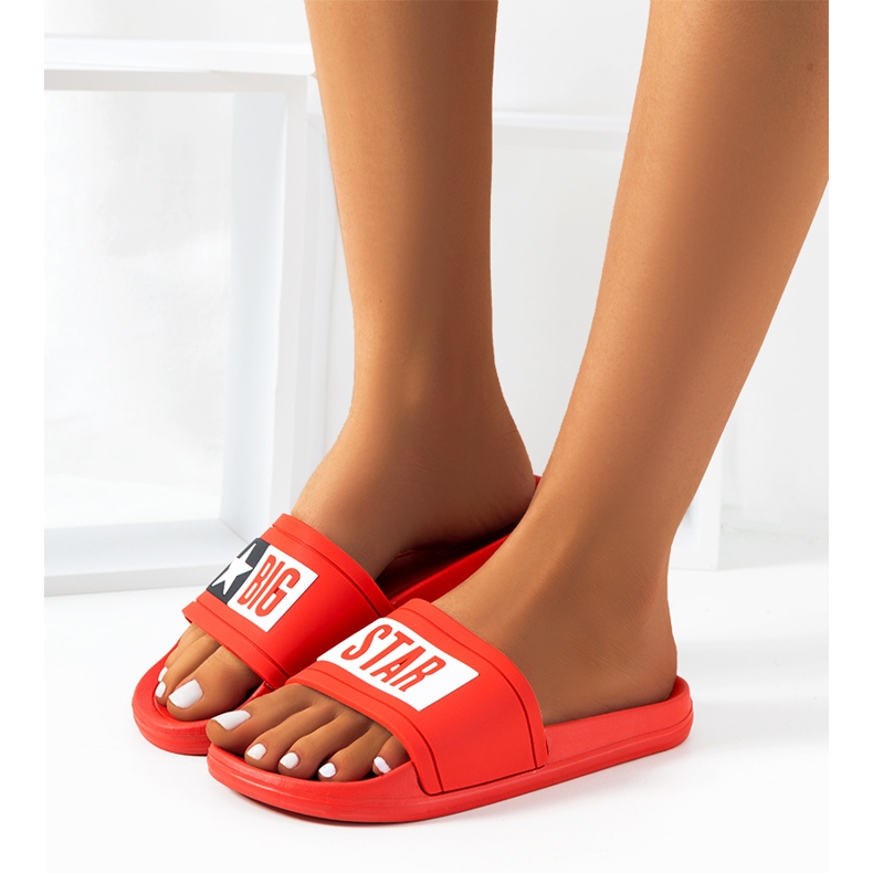 Piros női Big Star DD274A267 papucs 1