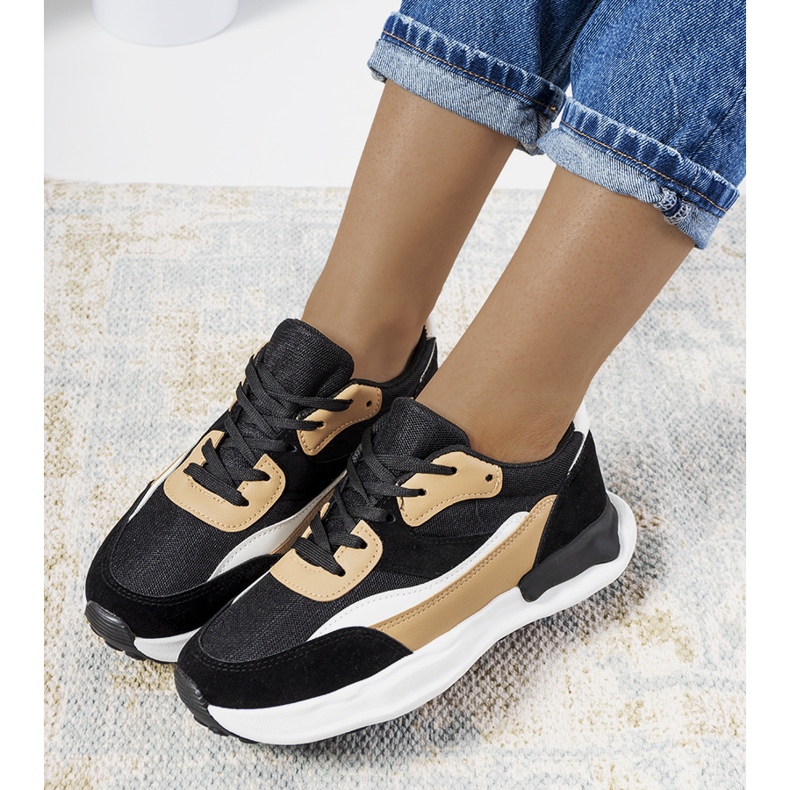 Fekete Pagnotto női tornacipő bézs 1