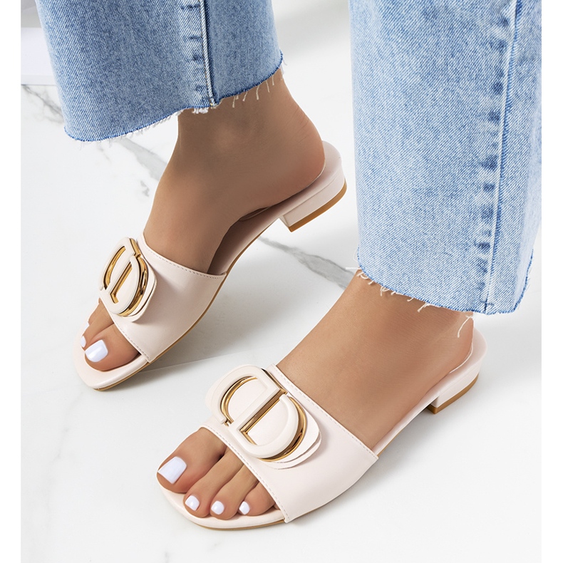 Bézs papucs lapos Cammeray sarokkal 1