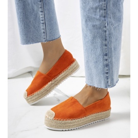 Narancssárga espadrillák a Dione platformon 1