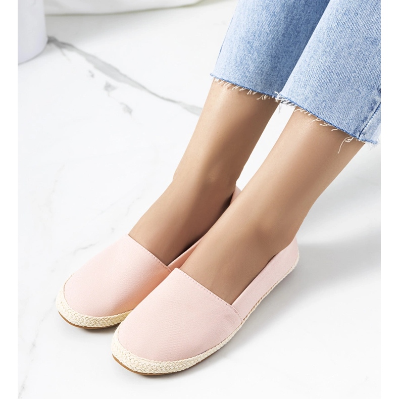 Fekete női espadrillák a Lyndsey-től rózsaszín 1