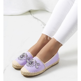 PA1 Lila espadrillák cirkóniákkal ibolya 1
