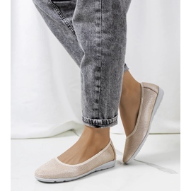 Bézs bőr Elmas balerinák 1