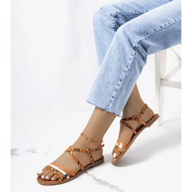 Reeta női narancssárga szandál 1