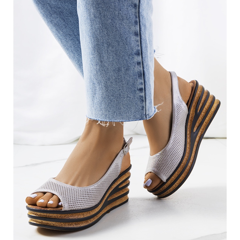 Bézs espadrillák az Alton éken ezüst 1