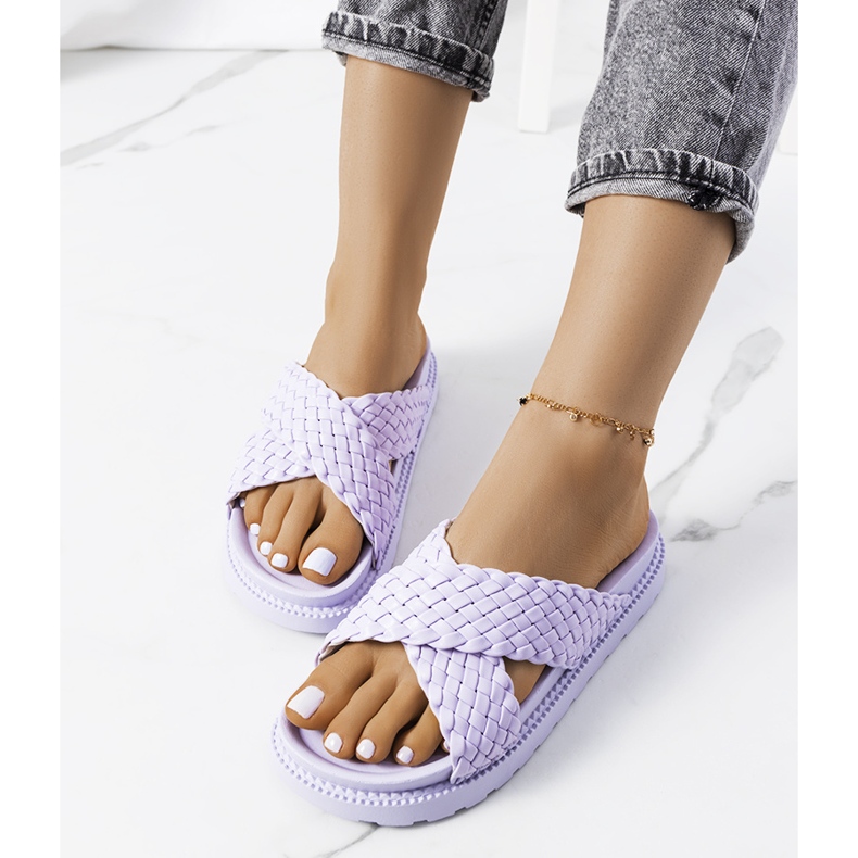 Lila papucs a Bierings platformon ibolya 1