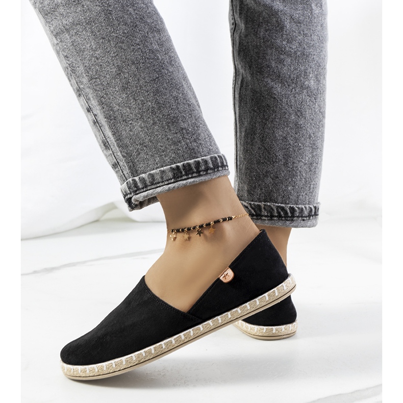 Black Jacquet női espadrillák fekete 1