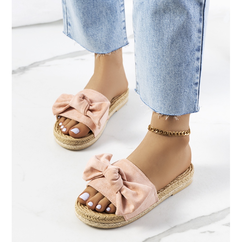 Rózsaszín papucs Madelen masnival 1