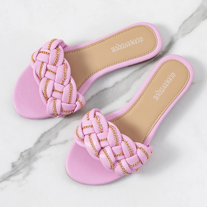 Elegáns rózsaszín Correra papucs 1