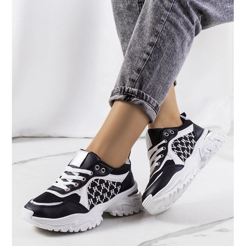 Női fekete-fehér Florival tornacipő 1