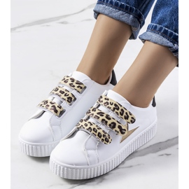 Fehér Pitmerden tornacipő aranysárga 1