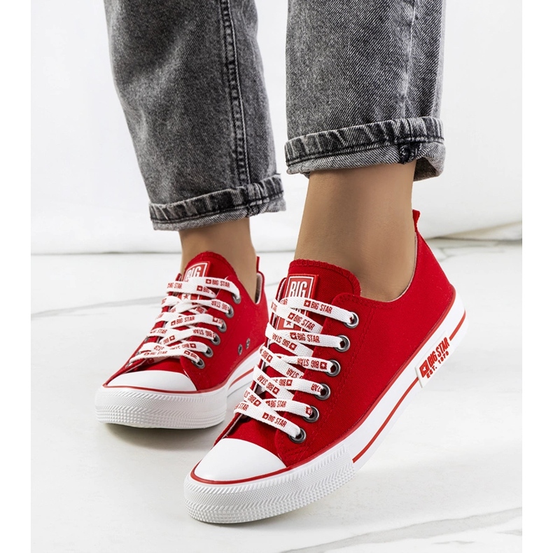 Piros klasszikus tornacipő Big Star KK274104 1