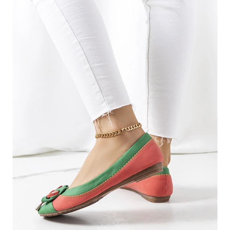 Eske zöld balerinák masnival 1