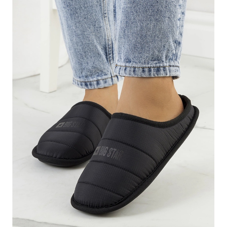 Big Star Fekete női szigetelt papucs KK274602 2