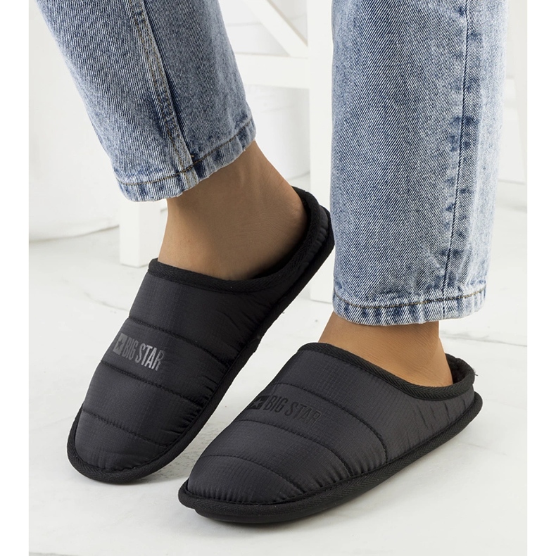 Big Star Fekete női szigetelt papucs KK274602 1