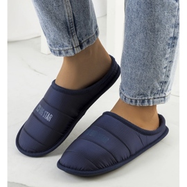 Big Star Női sötétkék szigetelt papucs KK274602 1