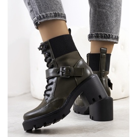 PA1 Zöld Messina magas sarkú cipő 1