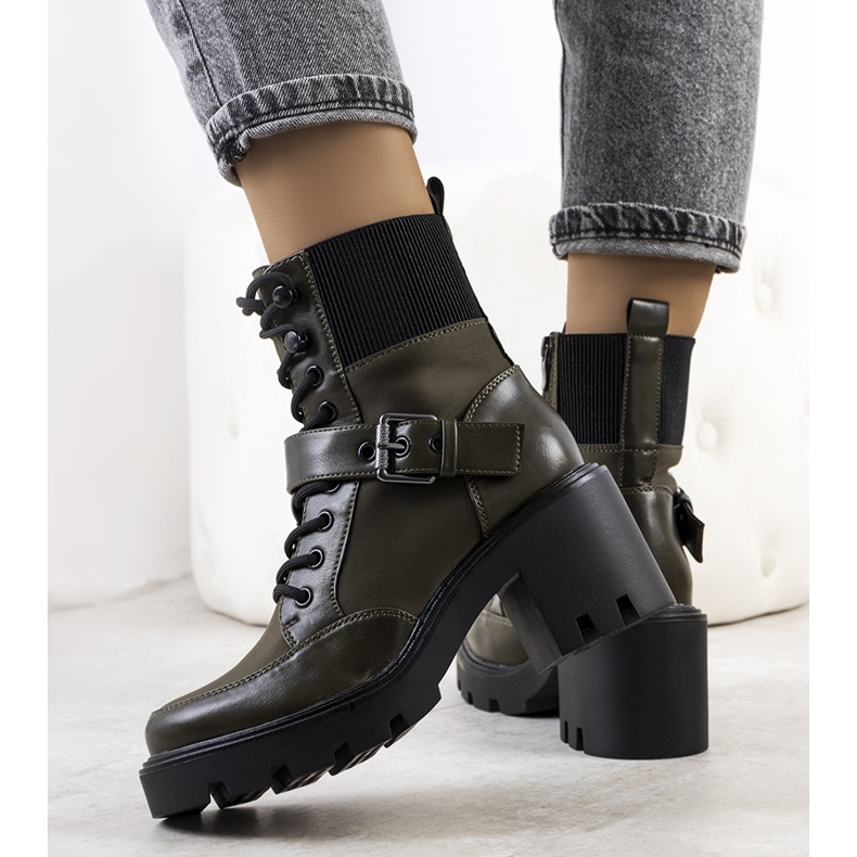 PA1 Zöld Messina magas sarkú cipő 1